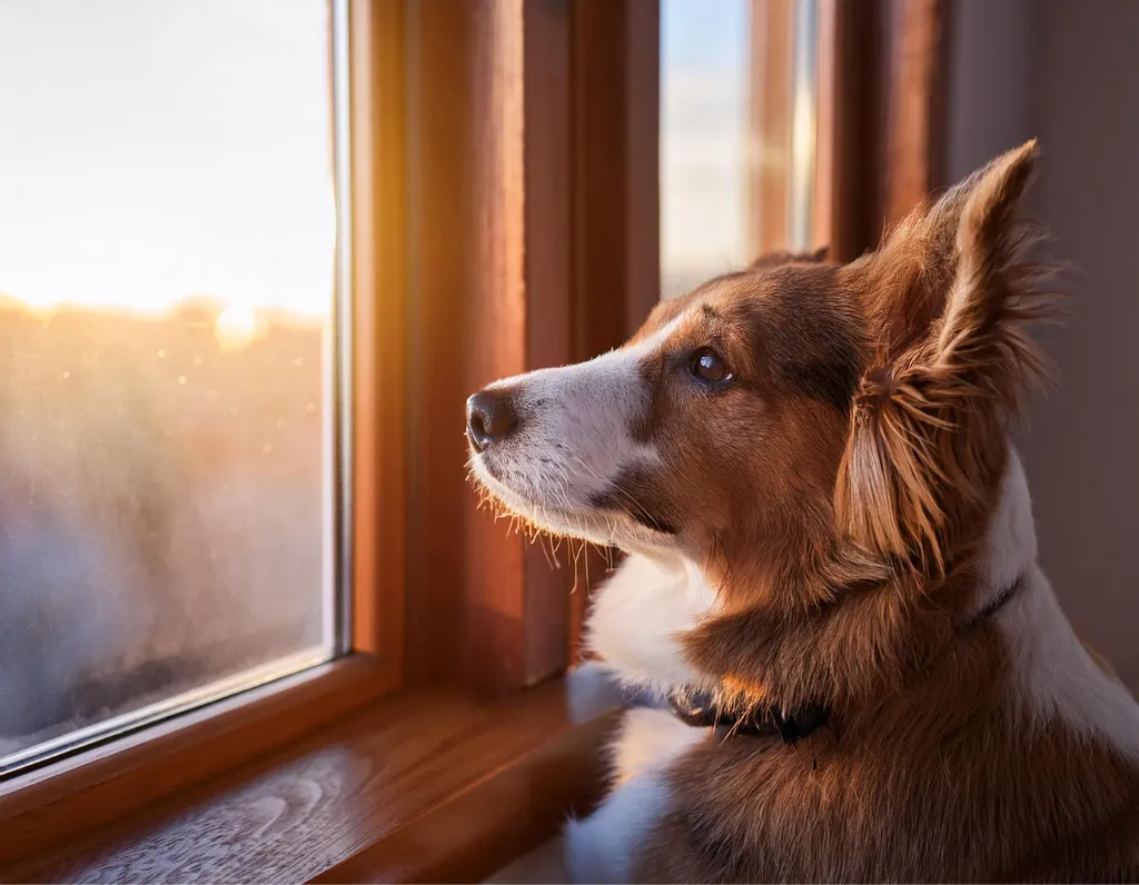 Dog Looking Out Window